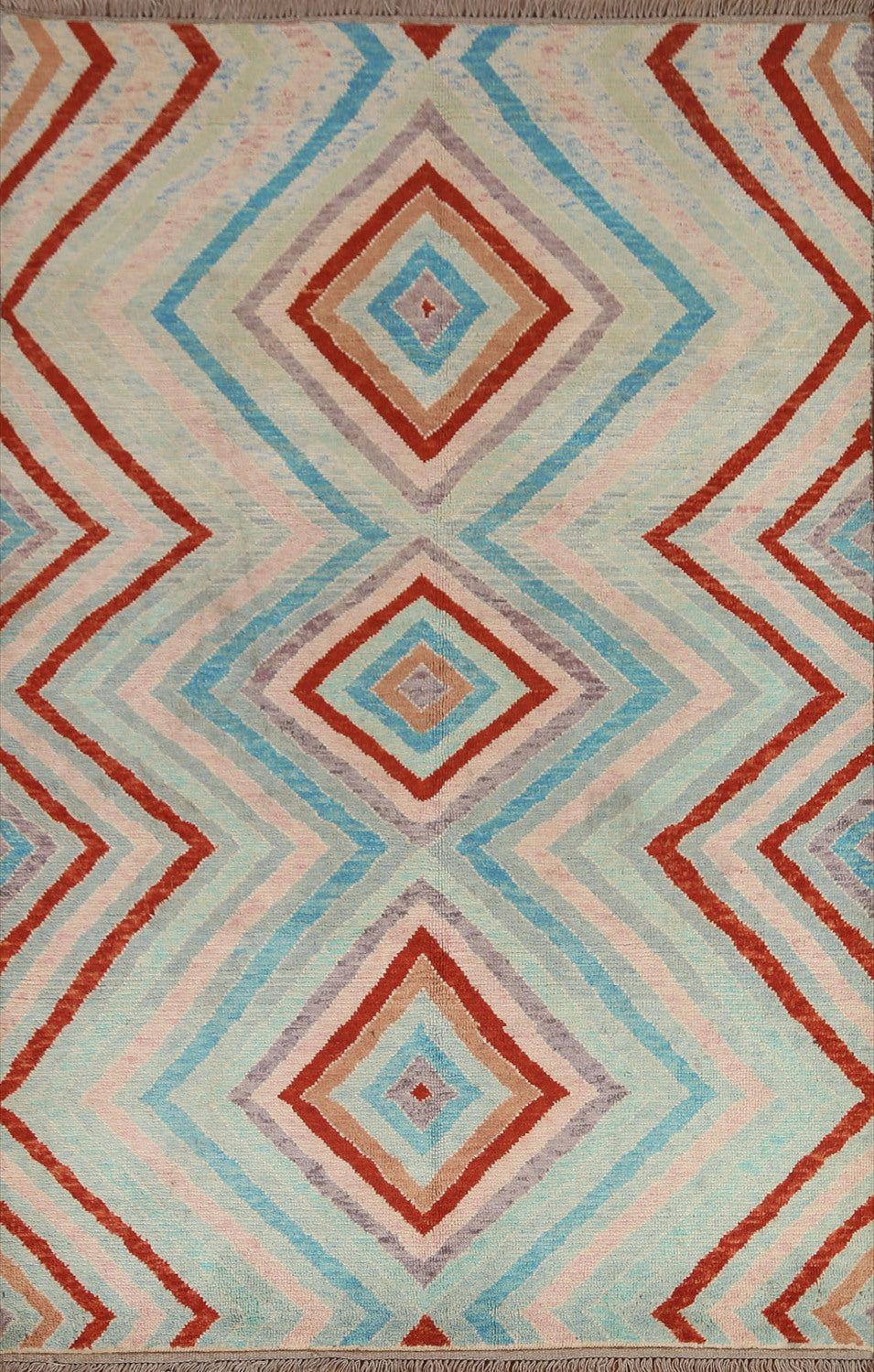 Geometric Gabbeh Kashkoli Wool Area Rug 5x7