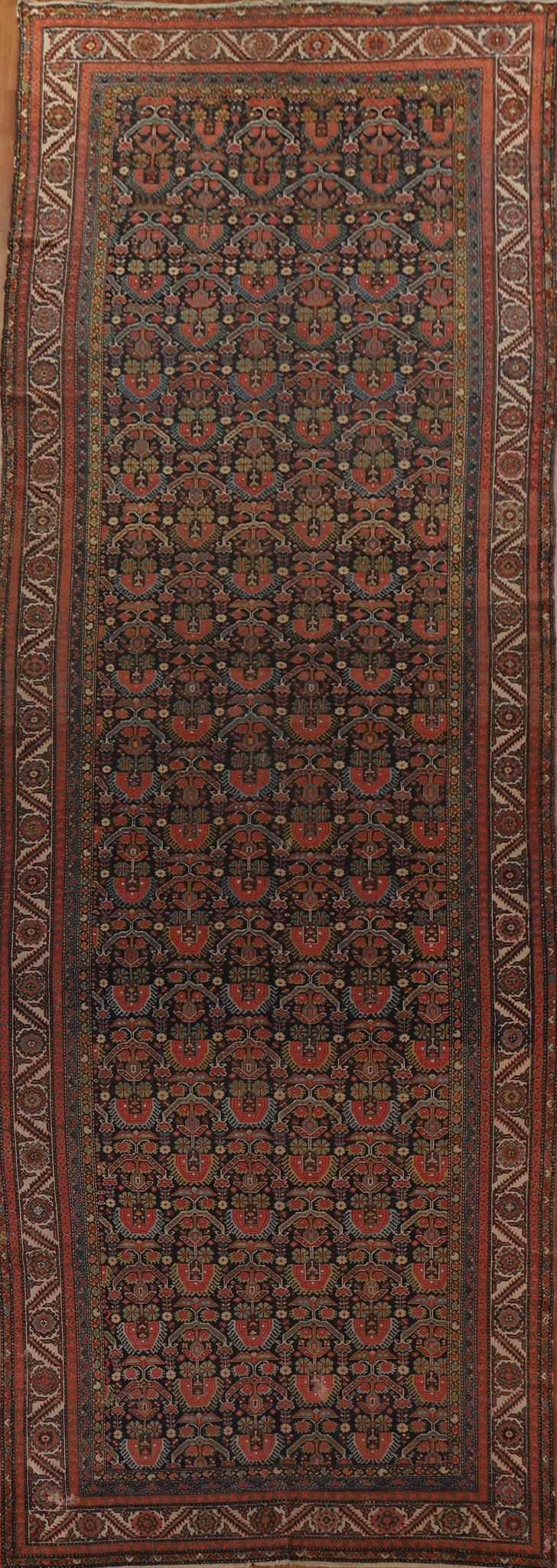 Pre-1900 Antique Malayer Vegetable Dye Persian Rug 7x20