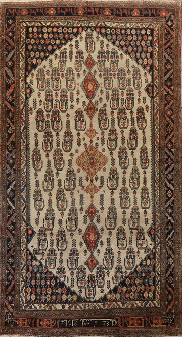 Pre-900 Antique Bakhtiari Vegetable Dye Persian Rug 9x15