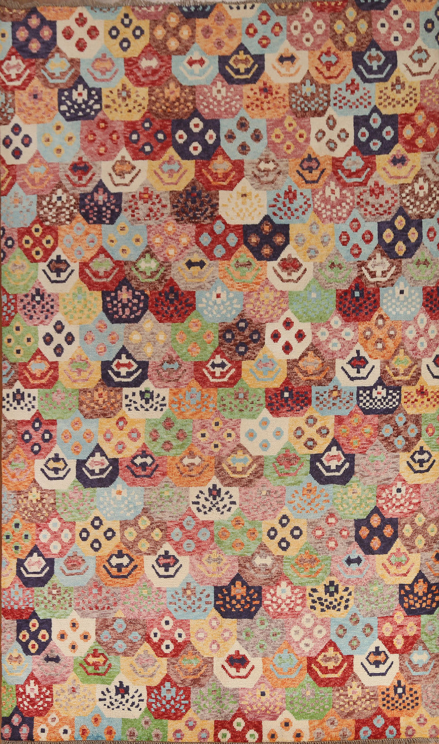 All-Over Gabbeh Oriental Area Rug 7x10