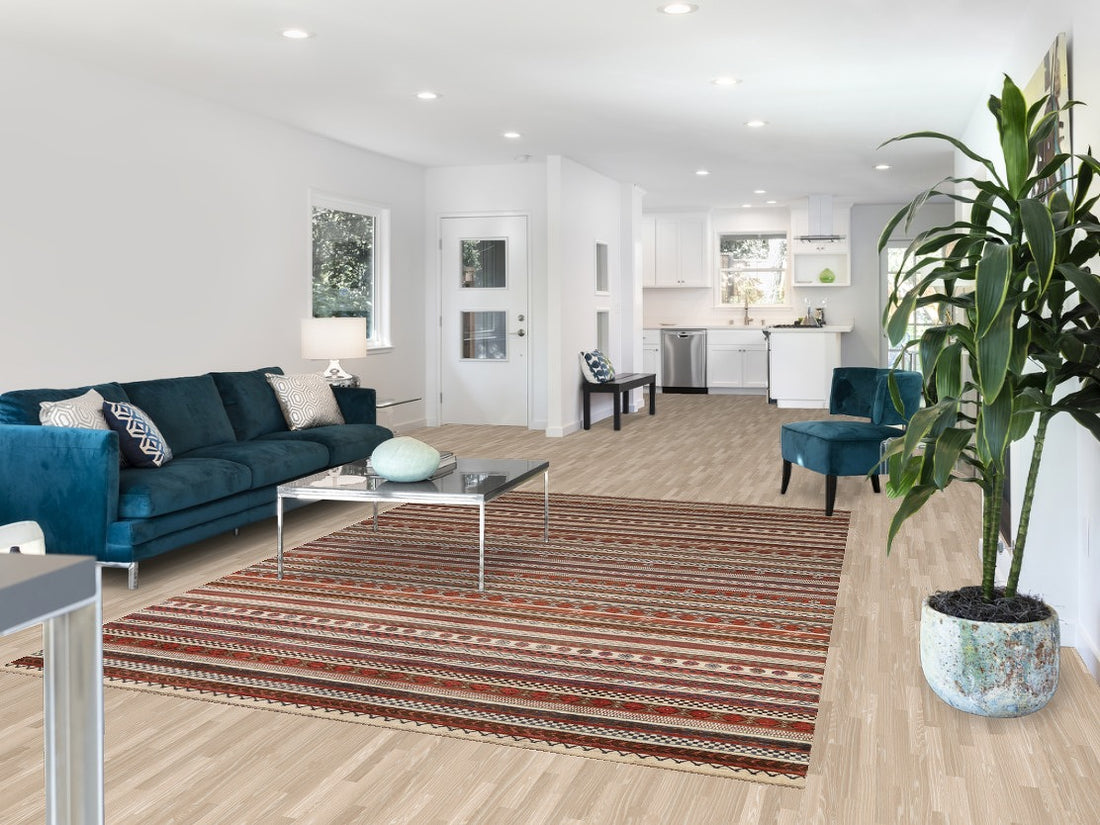 Striped Gabbeh Oriental Area Rug 7x10