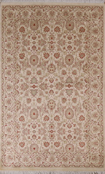 All-Over Floral Ziegler Vegetable Dye Area Rug 4x6
