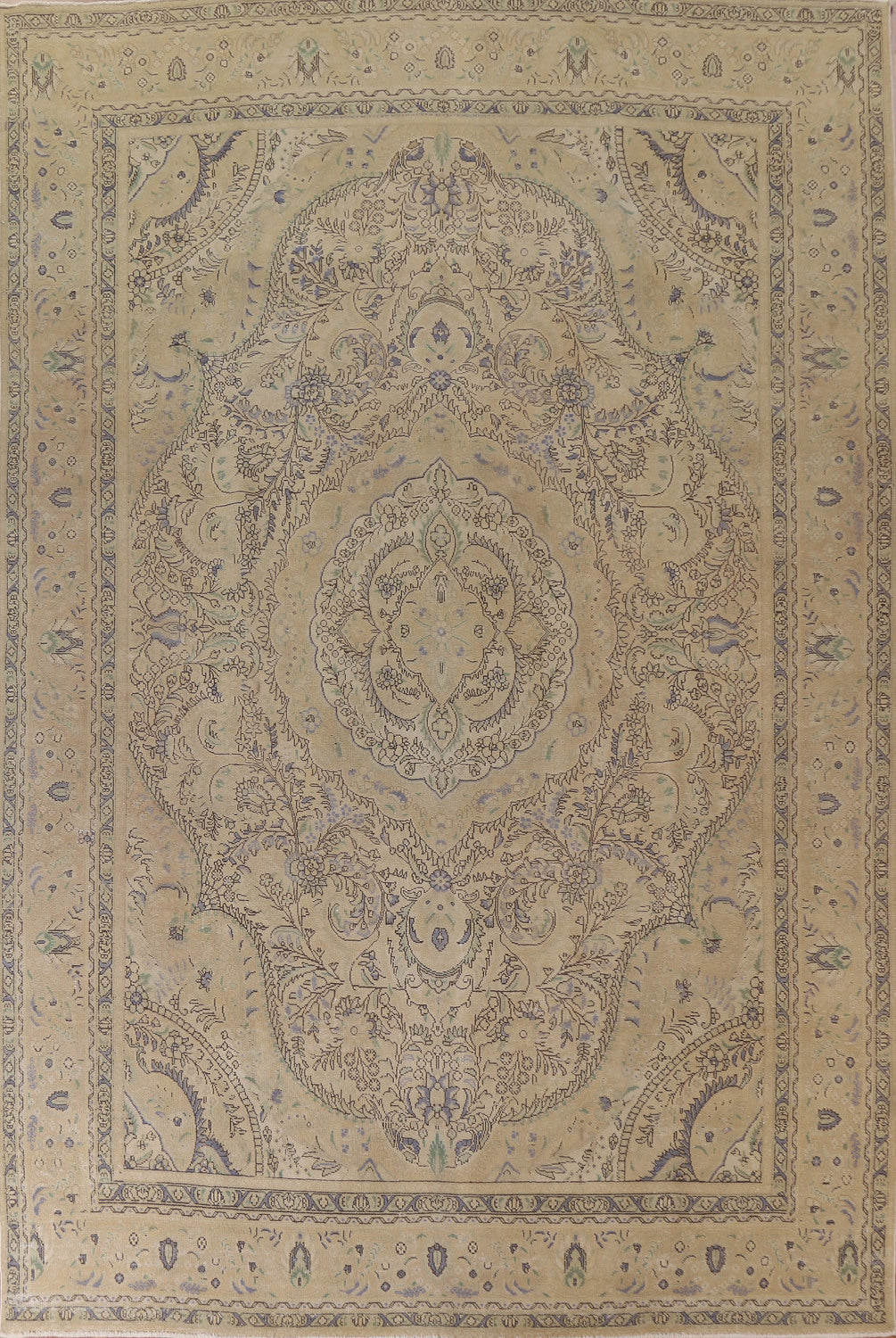 Distressed Tabriz Persian Area Rug 10x13