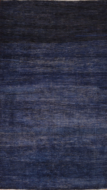 Navy Blue Gabbeh Kashkoli Modern Area Rug 6x10