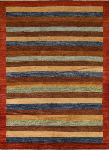 Striped Gabbeh Kashkoli Modern Area Rug 6x8