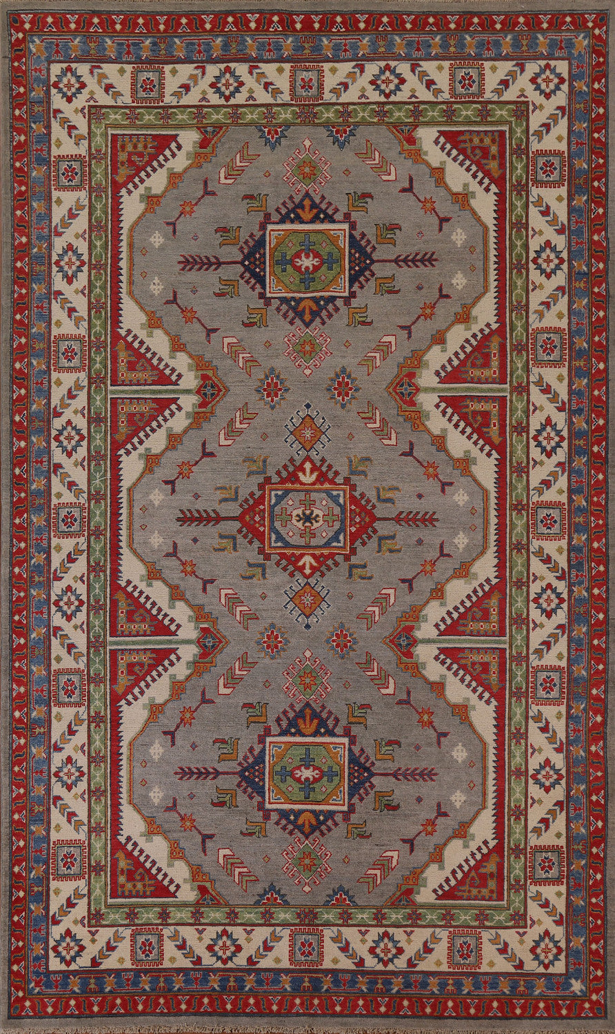Geometric Kazak Pakistan Area Rug 7x10
