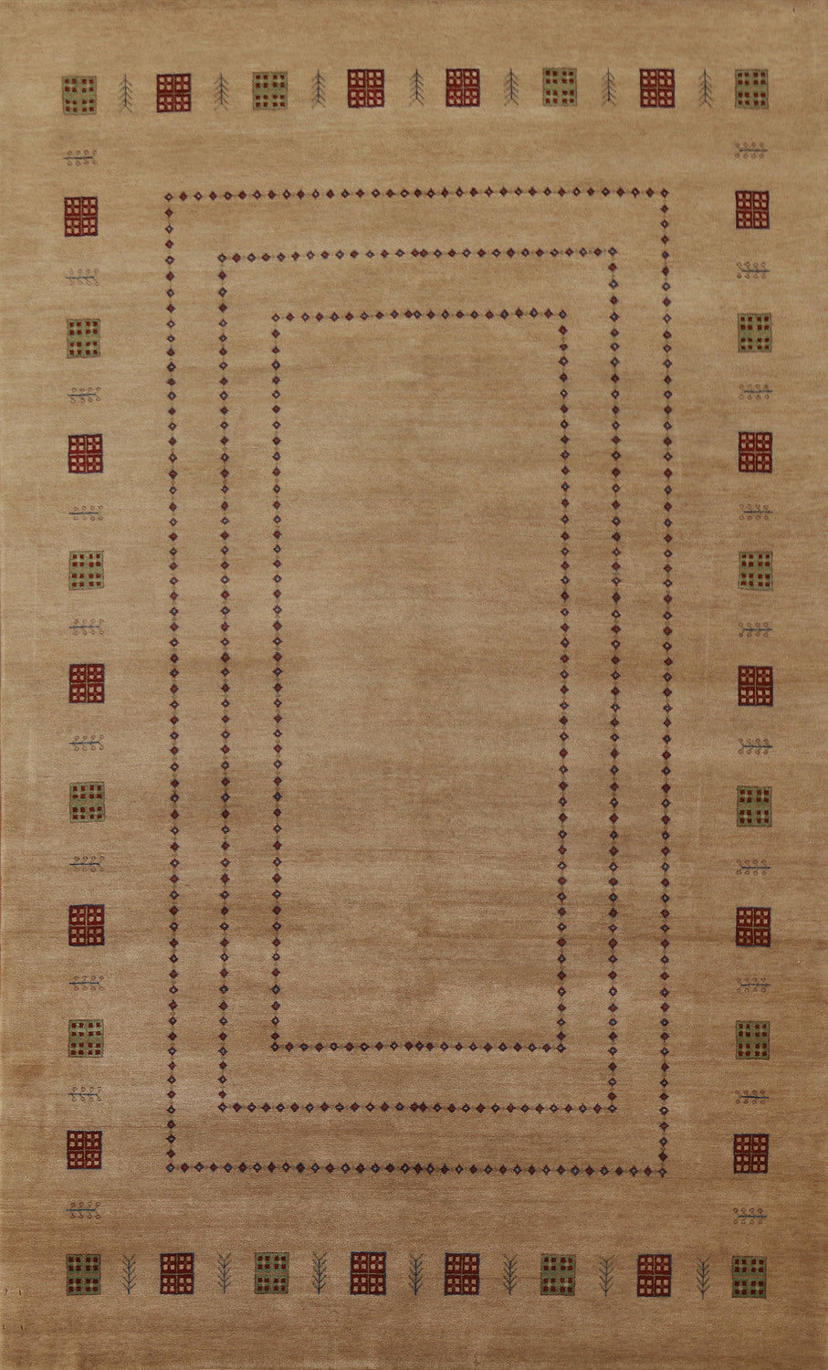 Geometric Gabbeh Kashkoli Oriental Area Rug 7x10