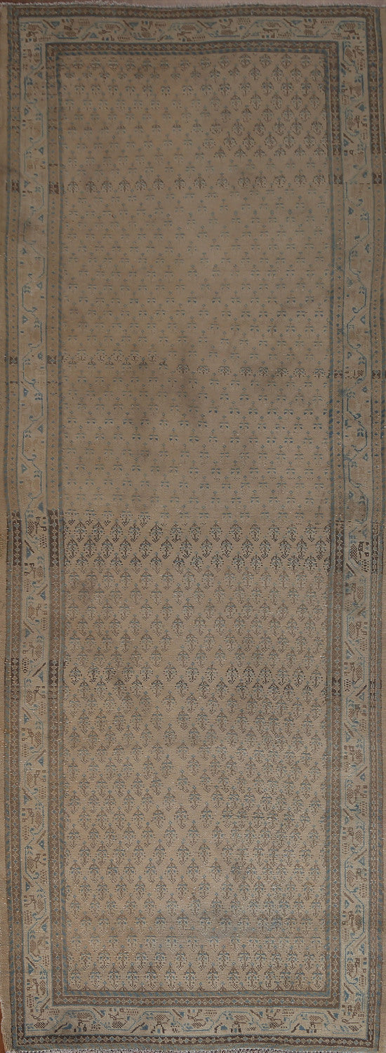 Vintage Wool Botemir Persian Runner Rug 3x10