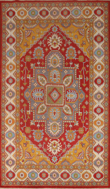 Geometric Kazak Oriental Area Rug 7x10