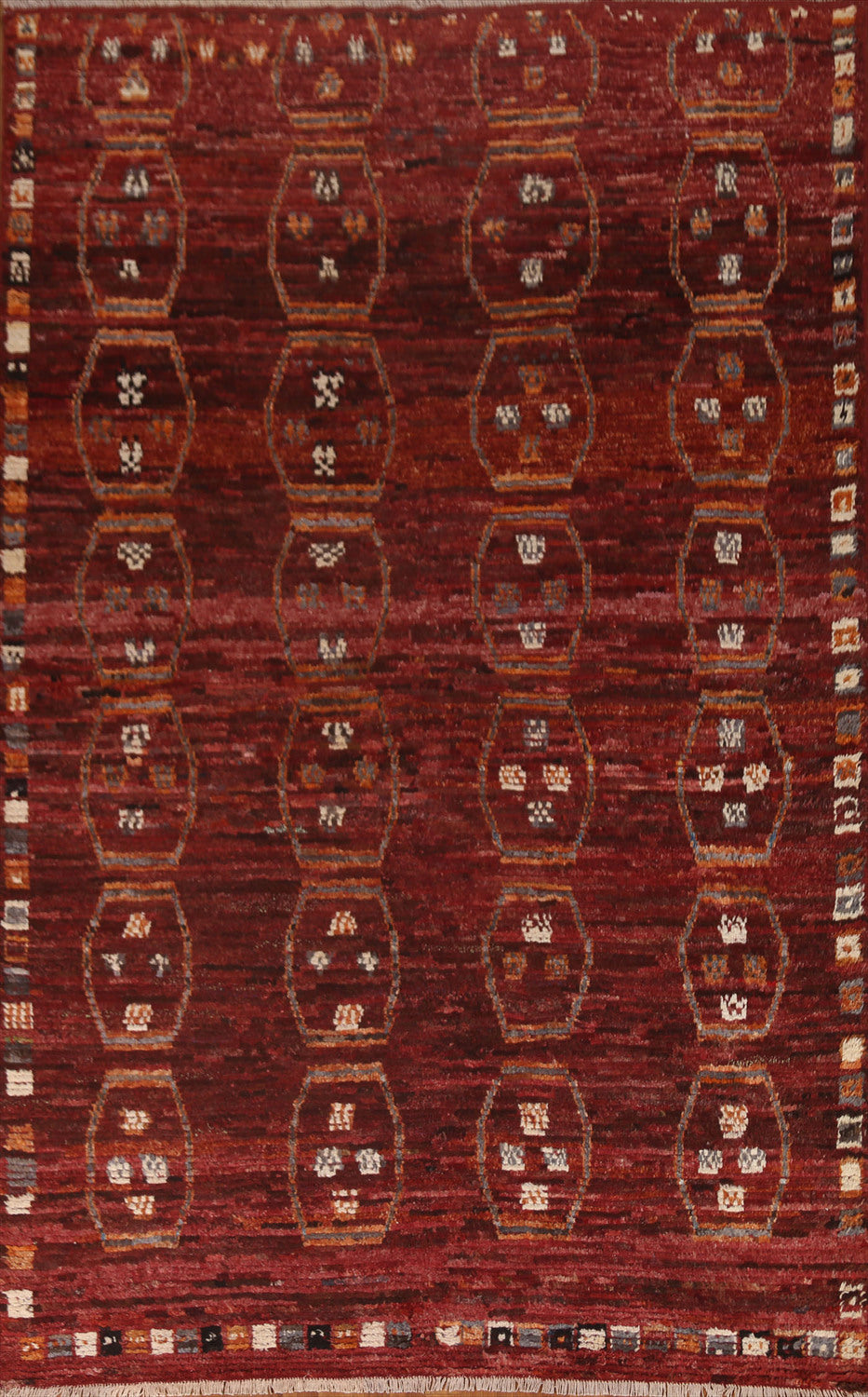 Geometric Wool Moroccan Area Rug 7x10
