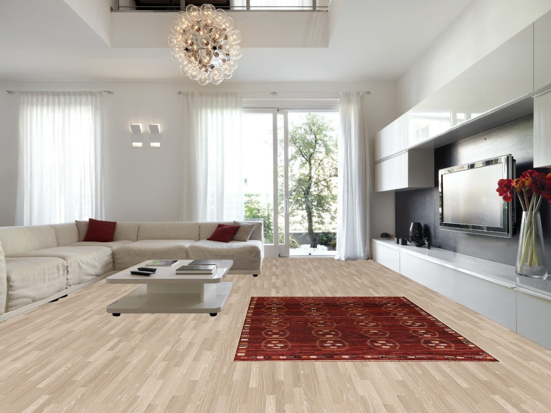 Geometric Wool Moroccan Area Rug 7x10