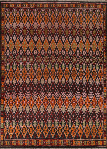 Geometric Wool Moroccan Area Rug 8x10