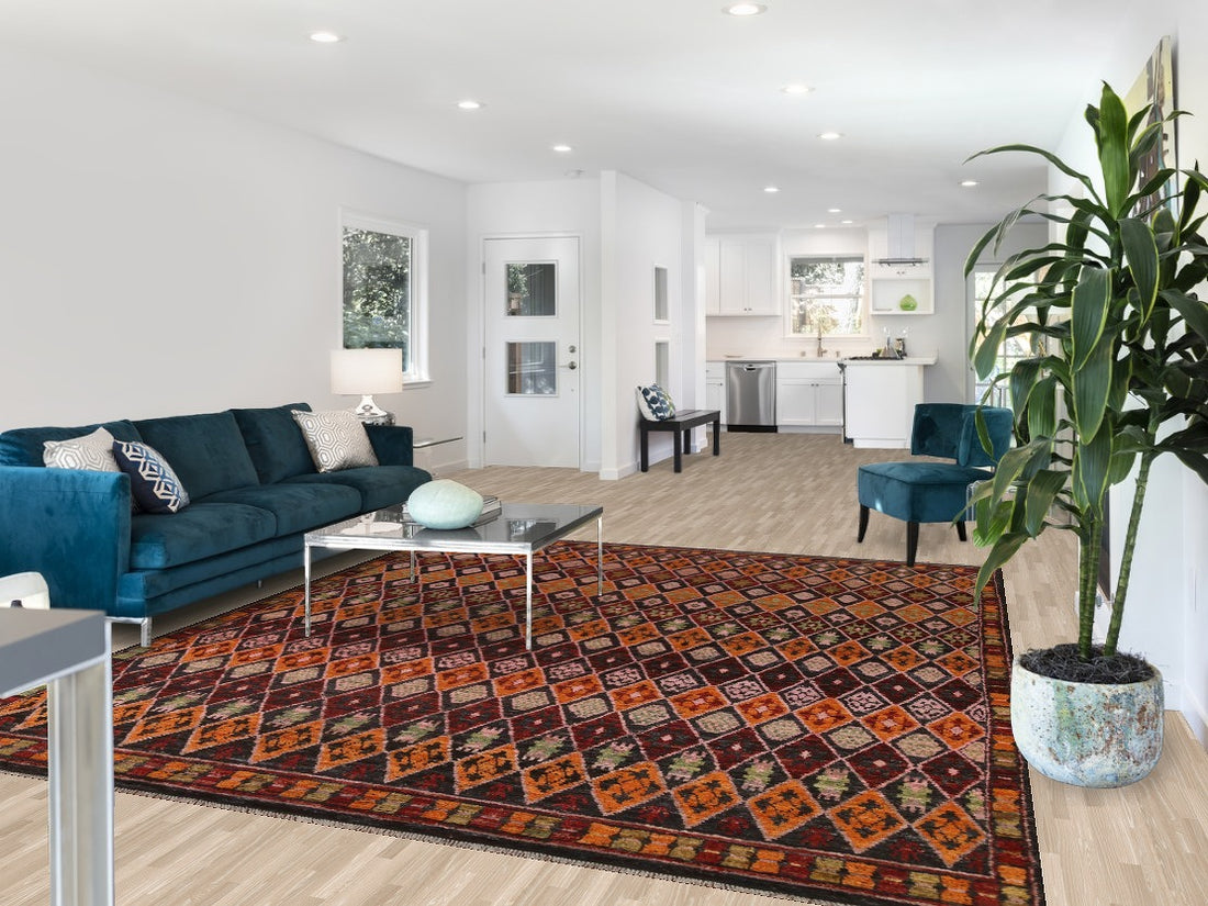 Geometric Wool Moroccan Area Rug 8x10