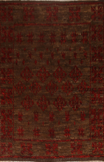 Wool Brown Moroccan Berber Area Rug 8x11