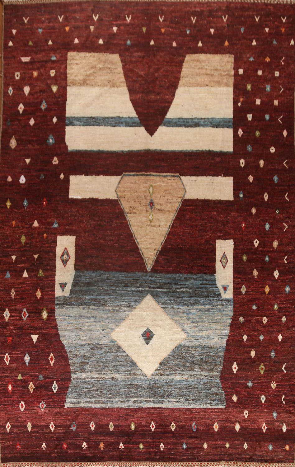 Wool Moroccan Oriental Large Area Rug 10x14