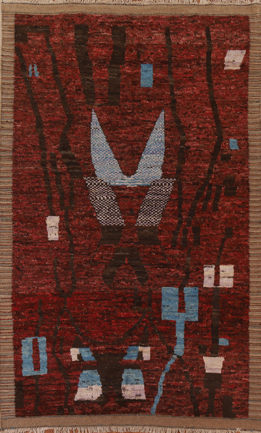 Handmade Moroccan Wool Area Rug 7x10