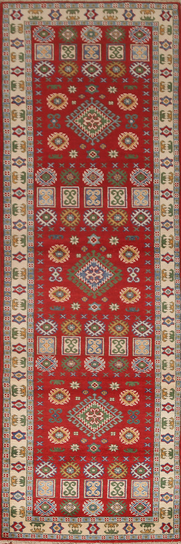 Red Kazak Oriental Runner Rugs 3x9