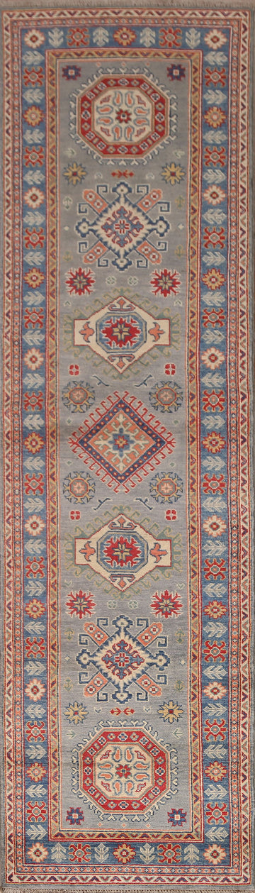Geometric Kazak Oriental Runner Rugs 3x10