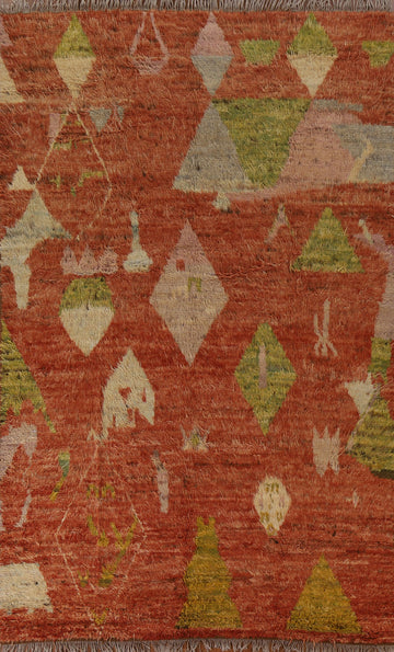 Tribal Moroccan Berber Wool Area Rug 6x10