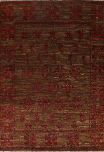 Brown Moroccan Wool Area Rug 8x10
