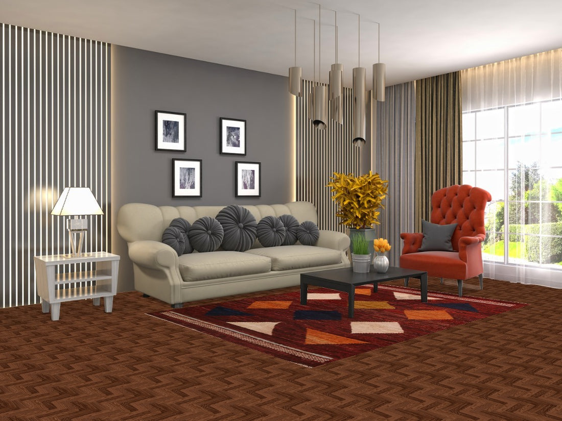 Geometric Wool Moroccan Area Rug 5x8