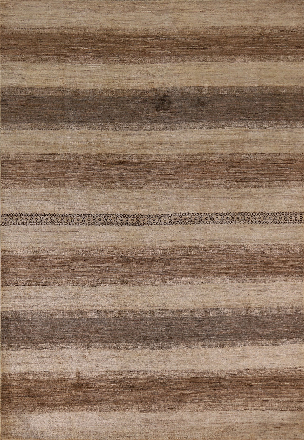 Striped Gabbeh Kashkoli Modern Area Rug 7x8