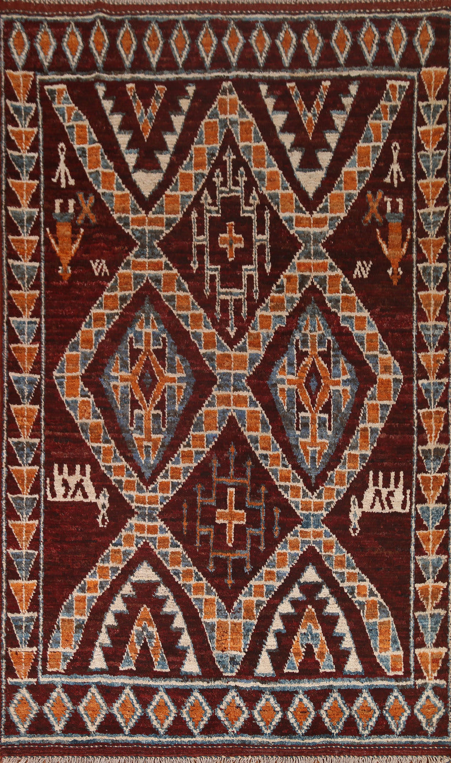 Tribal Wool Moroccan Area Rug 6x8