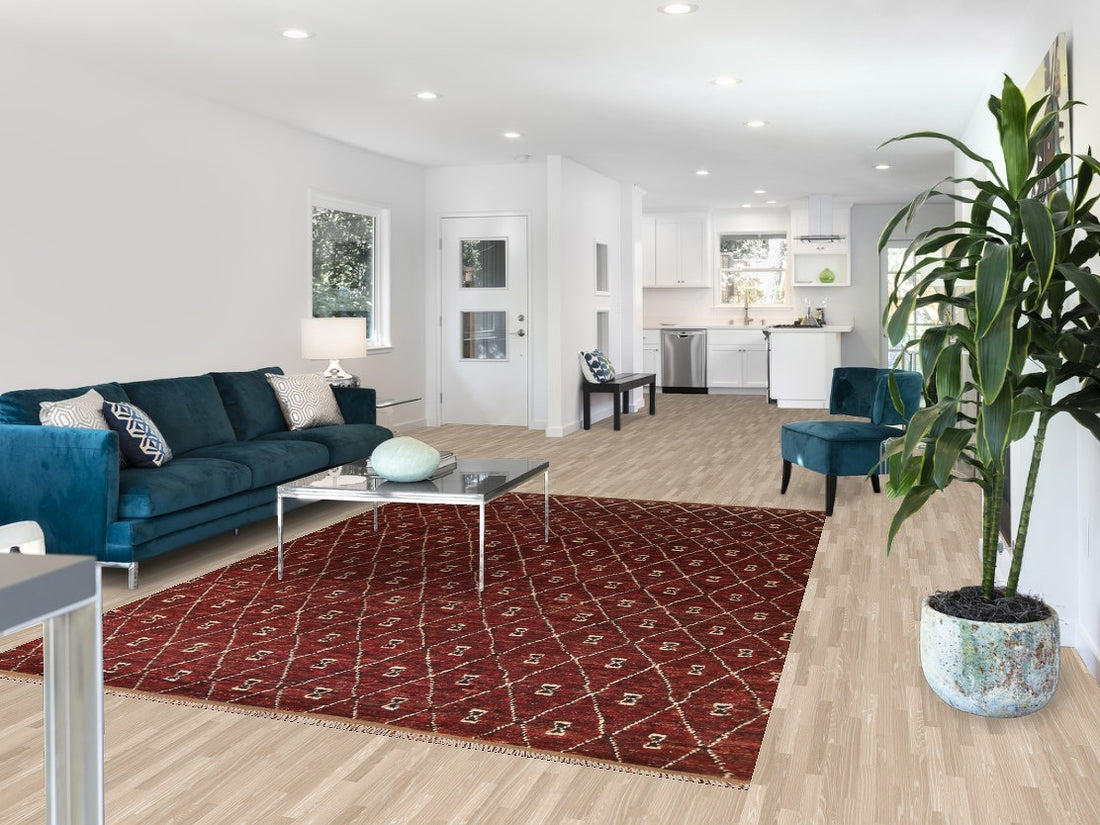All-Over Trellis Moroccan Area Rug 7x10