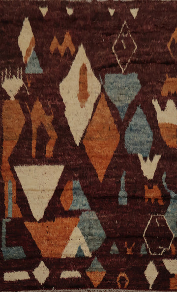 Geometric Elegance Bold Rustic Moroccan Berber Area Rug 7x10