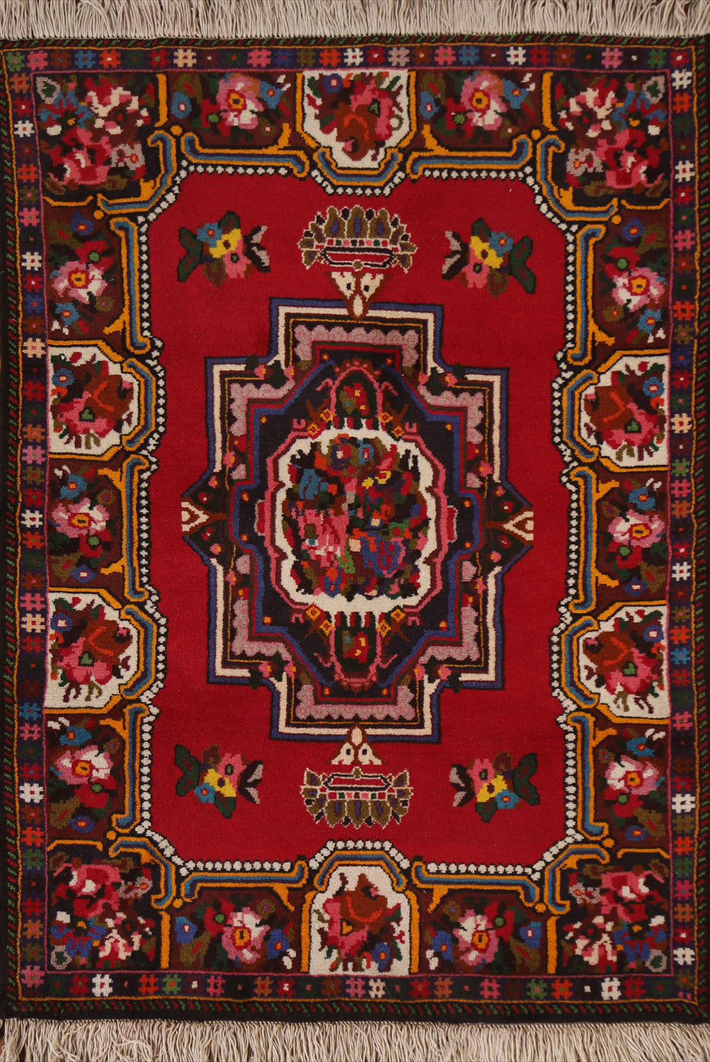 Handmade Bakhtiari Persian Area Rug 4x5