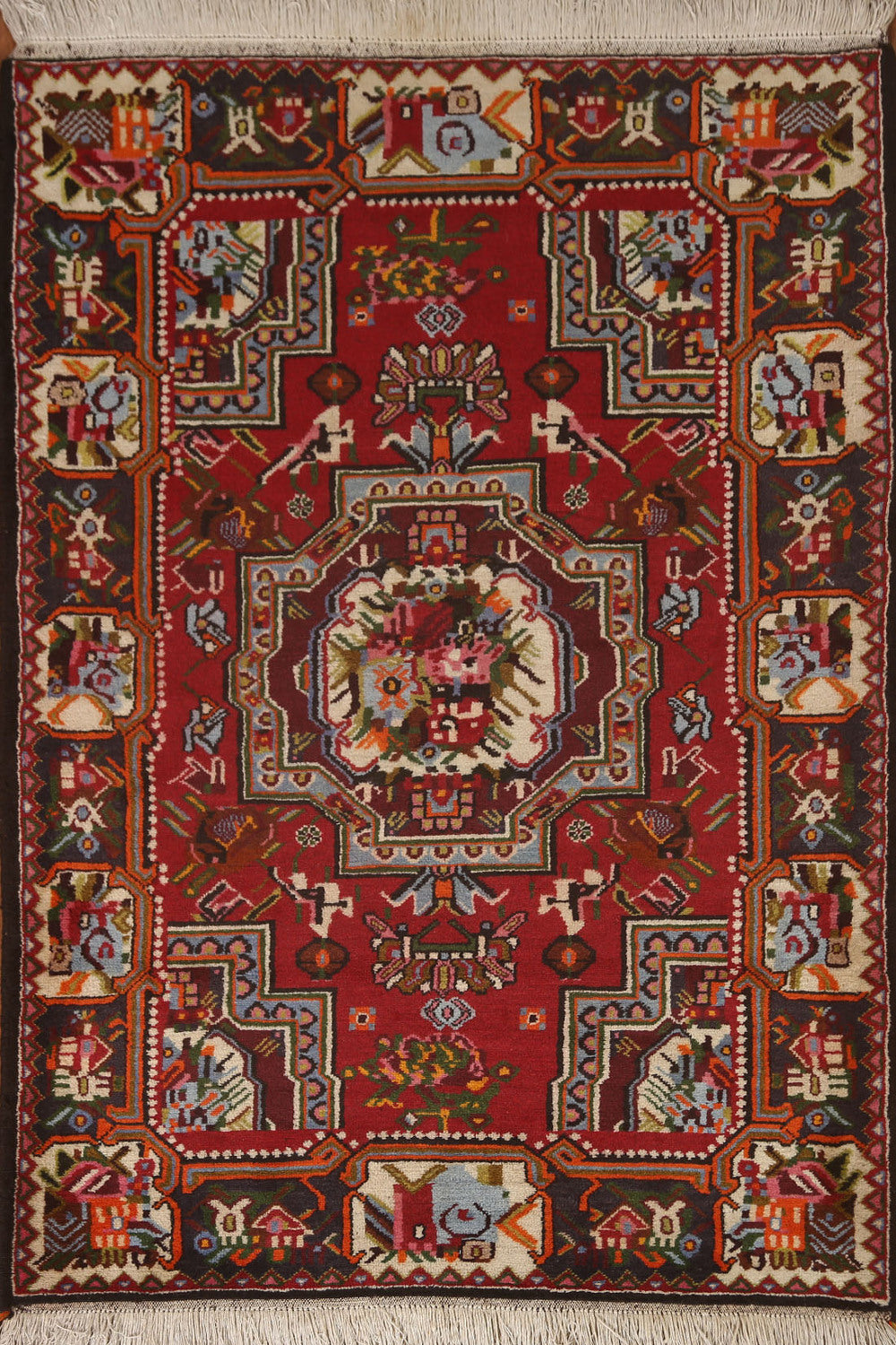 Victorian Style Bakhtiari Persian Area Rug 4x5