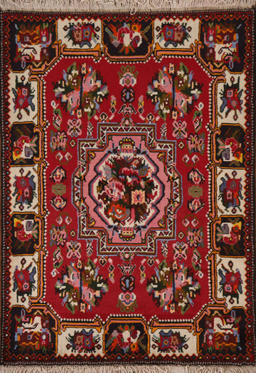 Handmade Bakhtiari Persian Area Rug 4x5