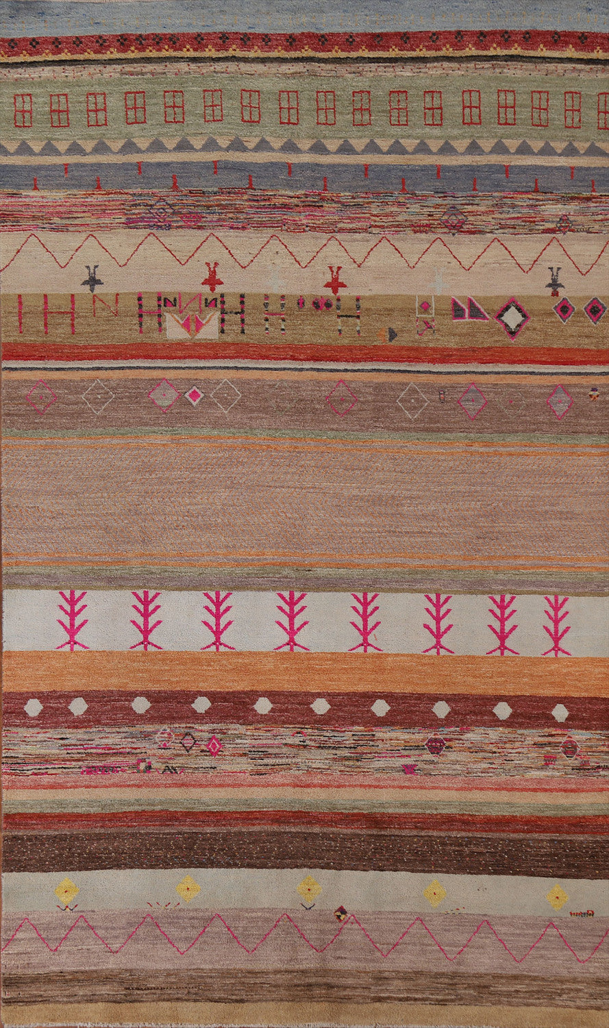 Tribal Gabbeh Kashkoli Oriental Area Rug 6x10