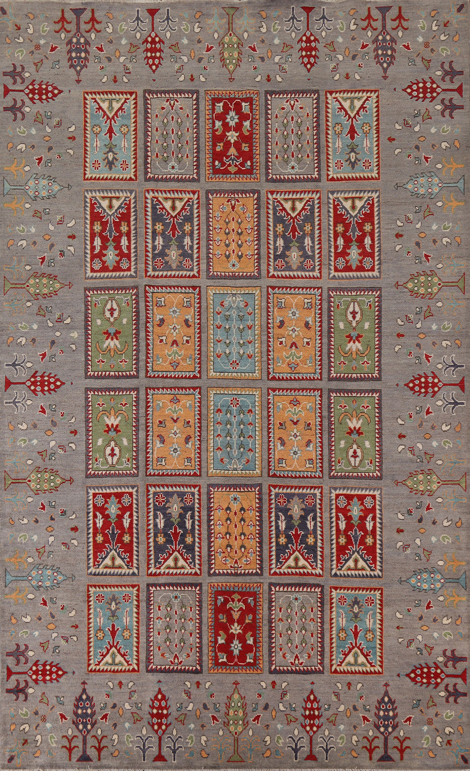 Hand-Knotted Wool Kazak Oriental Area Rug 7x10