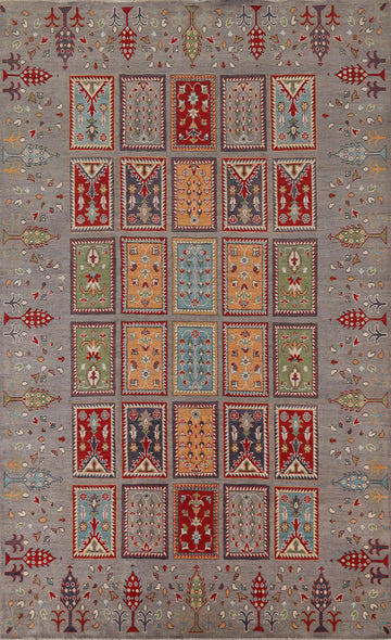 Hand-Knotted Wool Kazak Oriental Area Rug 7x10