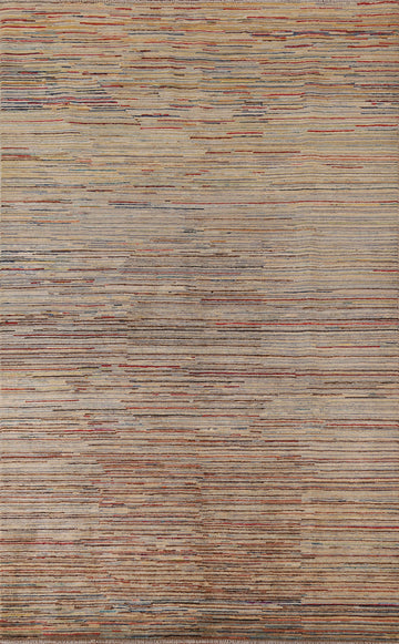 Striped Gabbeh Kashkoli Wool Area Rug 6x8