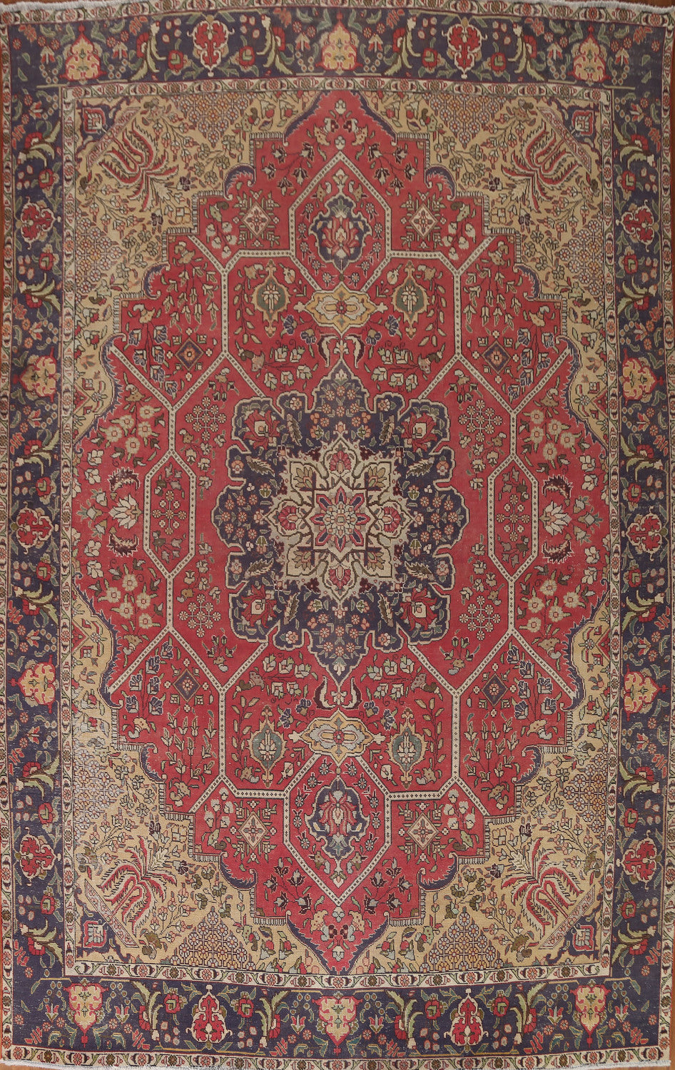 Geometric Tabriz Persian Area Rug 10x13