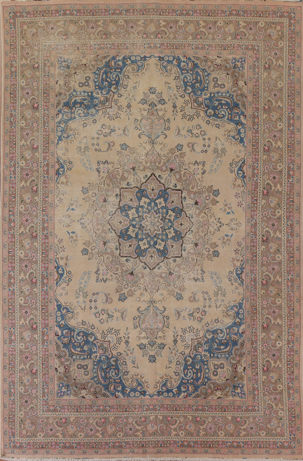 Distressed Mashad Persian Area Rug 8x11