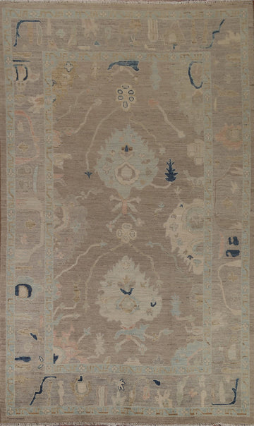 Vegetable Dye Oushak Turkish Area Rug 6x9