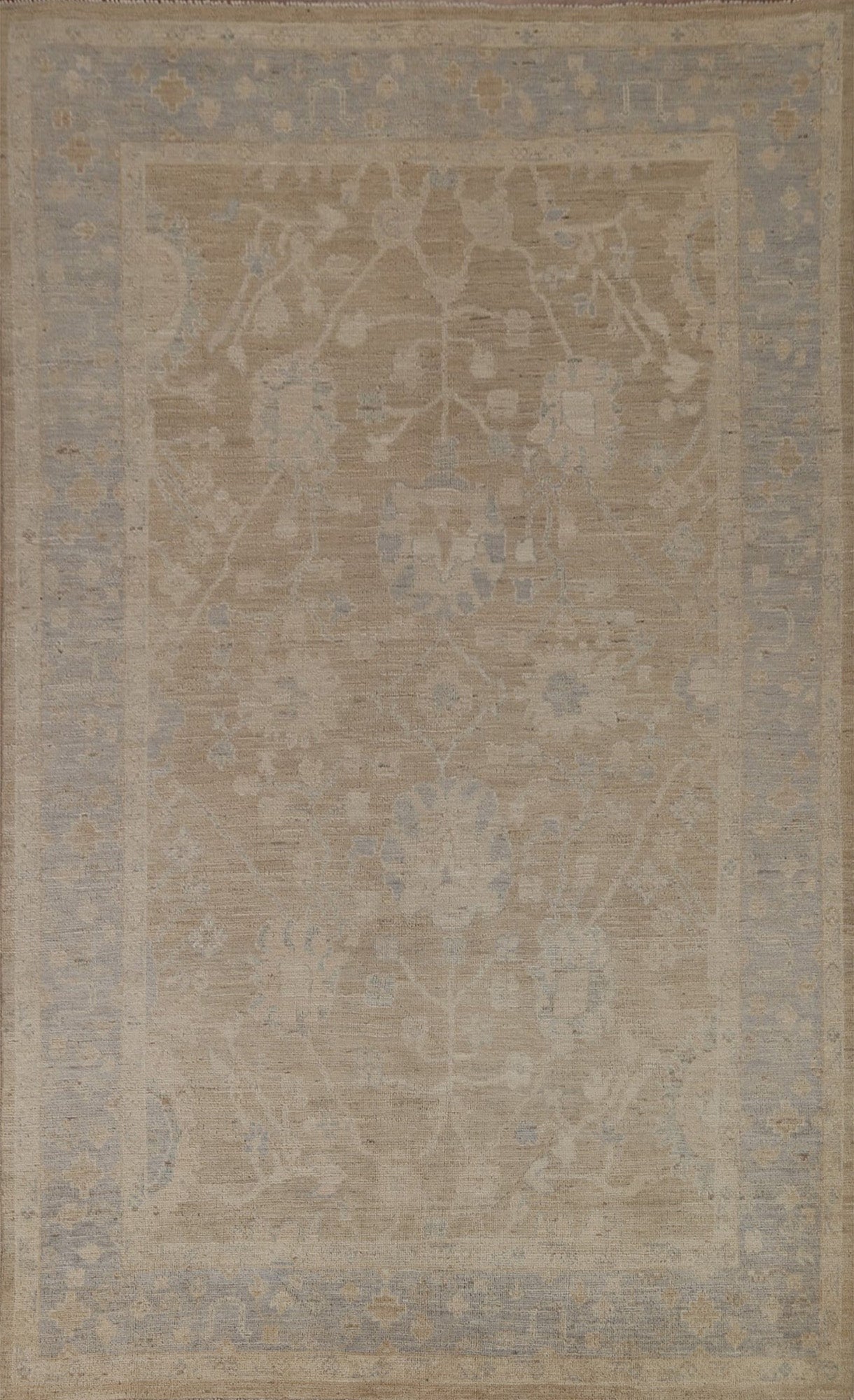 Vegetable Dye Oushak Turkish Area Rug 6x9