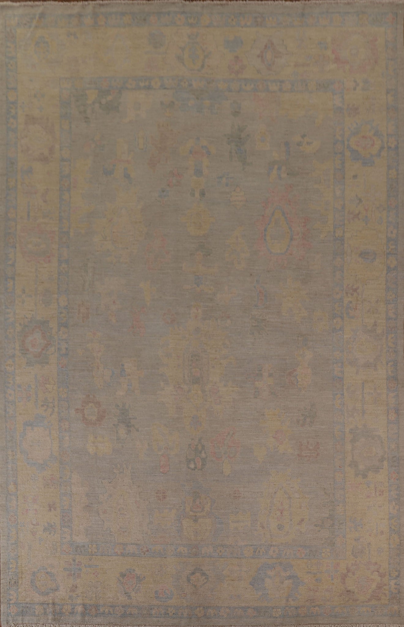Vegetable Dye Oushak Oriental Area Rug 9x12