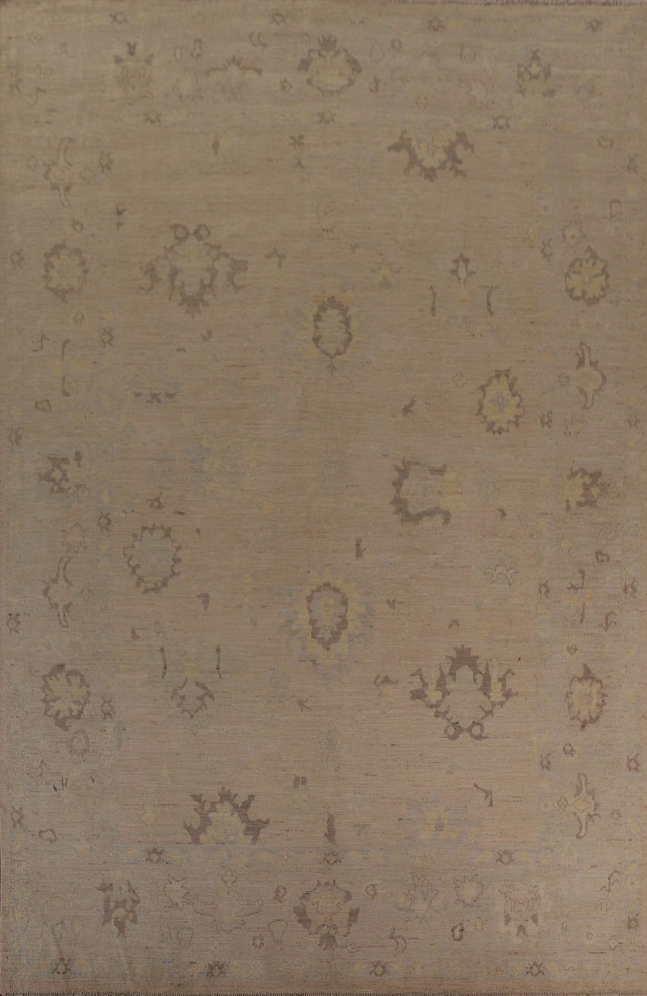 Turkish Oushak Vegetable Dye Area Rug 9x12
