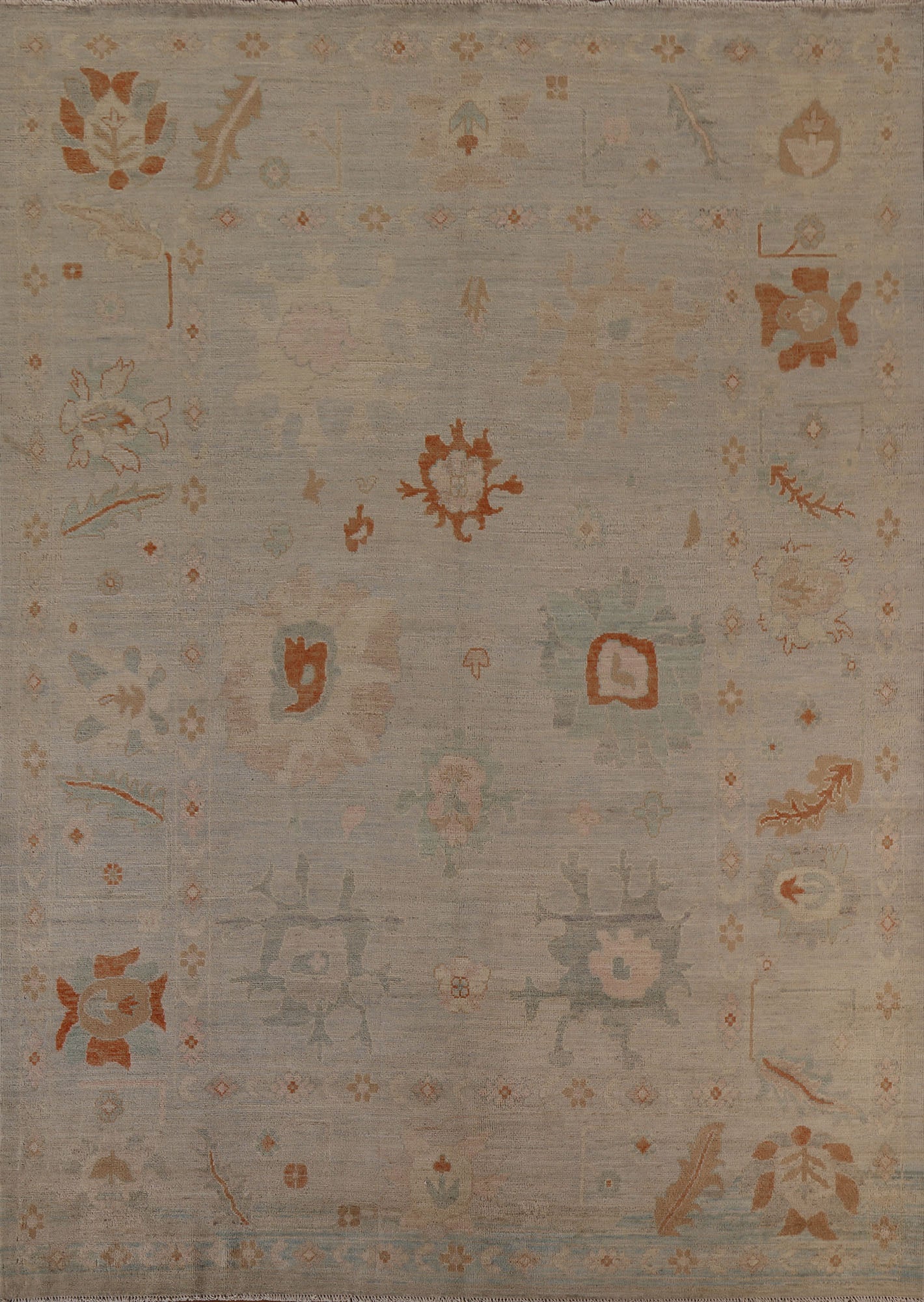 Vegetable Dye Oushak Oriental Area Rug 8x10