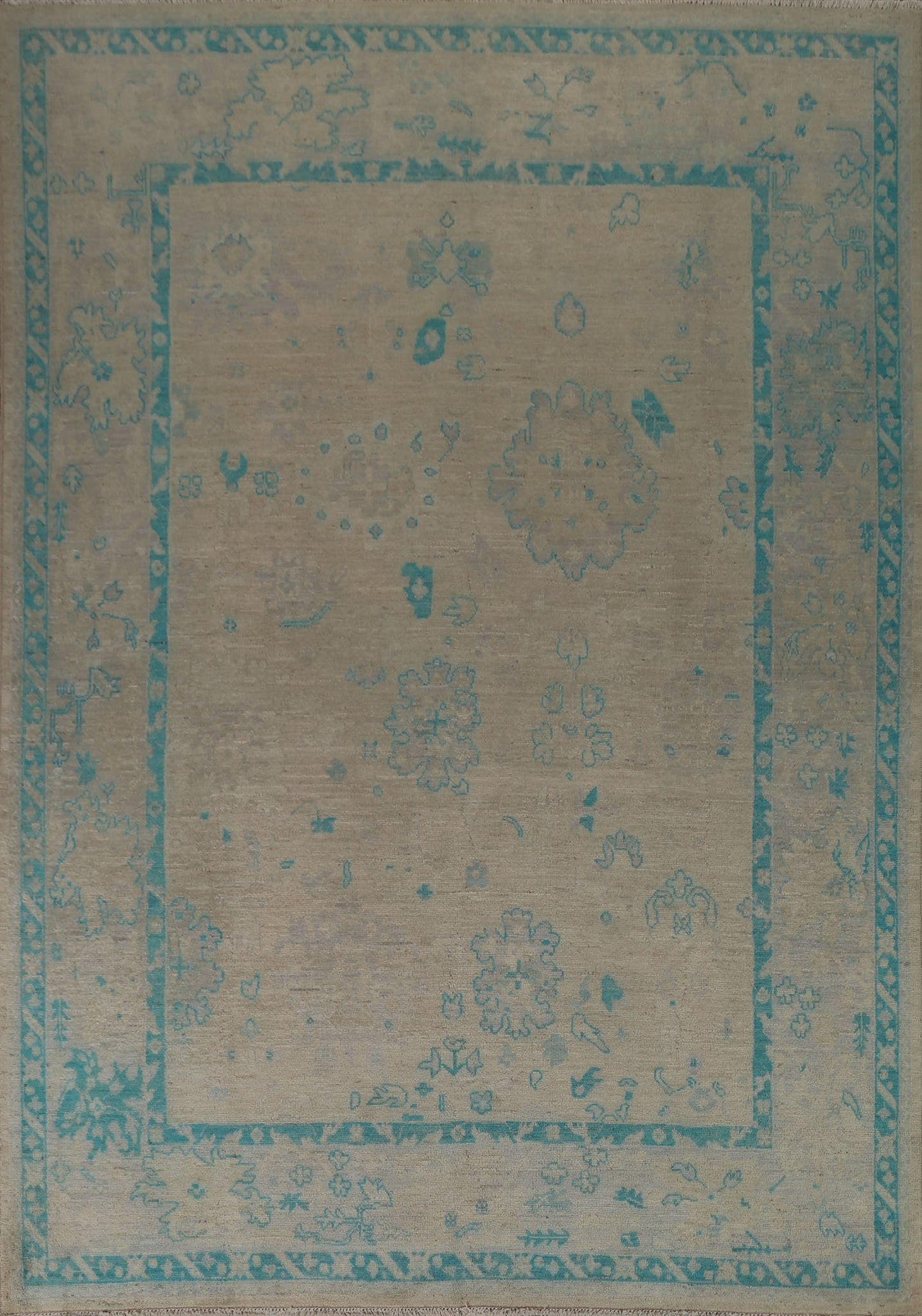 Vegetable Dye Oushak Oriental Area Rug 8x10