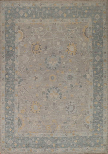 Floral Oushak Vegetable Dye Area Rug 8x10