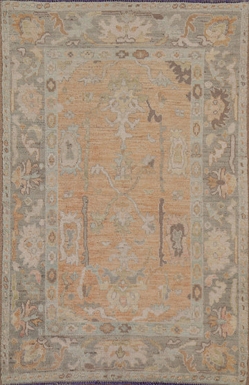 Vegetable Dye Oushak Oriental Area Rug 4x6