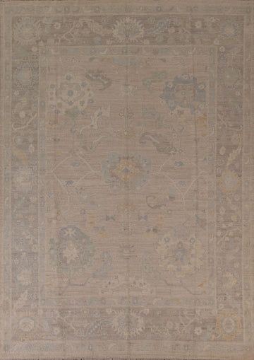 Floral Oushak Vegetable Dye Area Rug 8x10