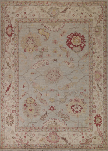 Vegetable Dye Oushak Turkish Area Rug 8x9