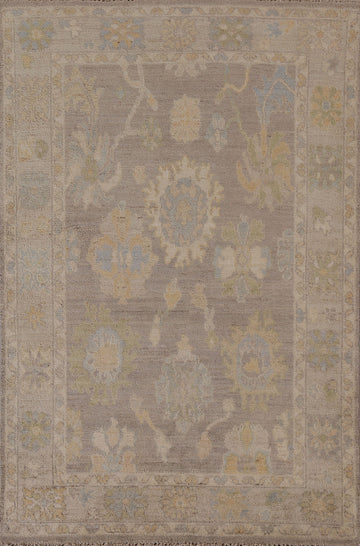 Vegetable Dye Oushak Oriental Area Rug 4x6