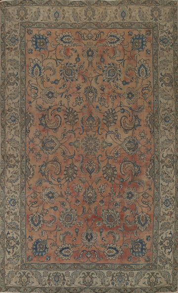 Distressed Tabriz Persian Area Rug 8x11